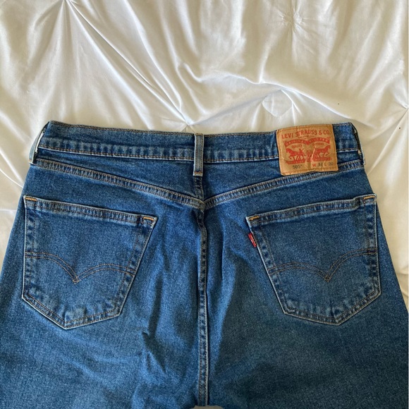 Levi’s 505 workwear 34x30 sun faded blue wash red tab straight leg jeans - Picture 7 of 8